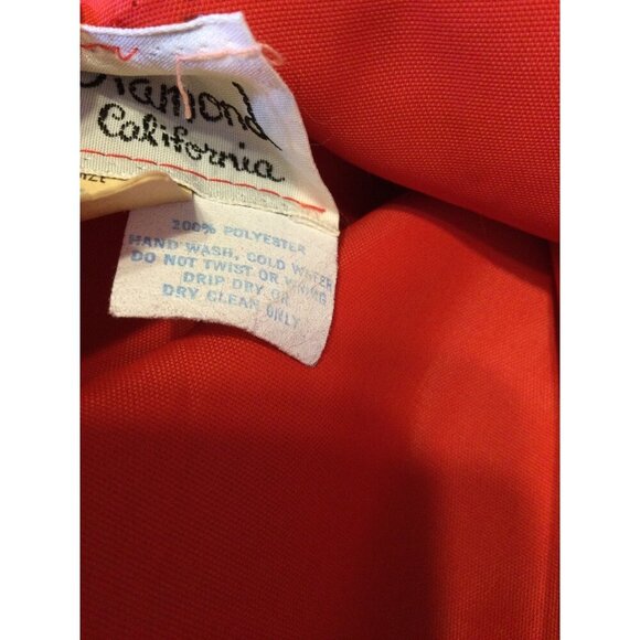 Vintage Lilli Diamond Women's Ruffled Neck Fit & Flare Dress Formal Red Size 2 - Picture 8 of 8